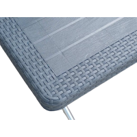 FOLDING-RATTAN τραπέζι κήπου βάση μεταλλική γκρί με καπάκι πλαστικό ΑΝΘΡΑΚΙ / 65x115xΗ75